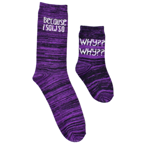 "But WHY?" Mommy & Me Socks
