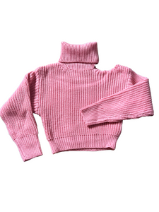 Girl's Cold Shoulder Sweater