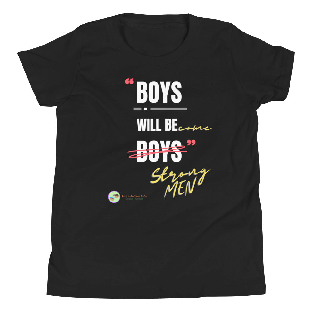 Boys 2 Men Tee (Big Kids) (Red & Yellow script)